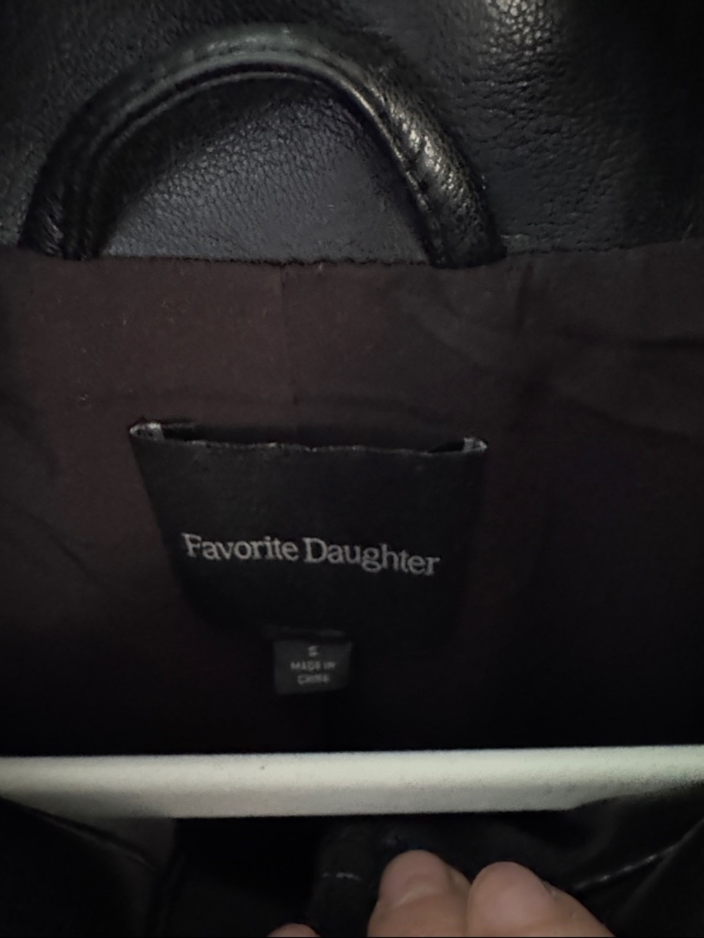 Favorite Daughter Black Faux Leather Oversized Jacket - Picture 4 of 8